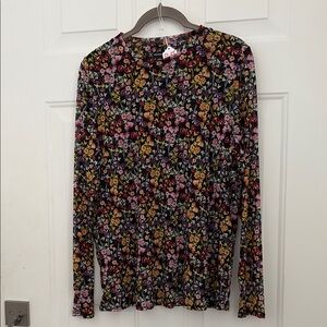 INC International Concepts Floral Long Sleeve Top - Multicolor